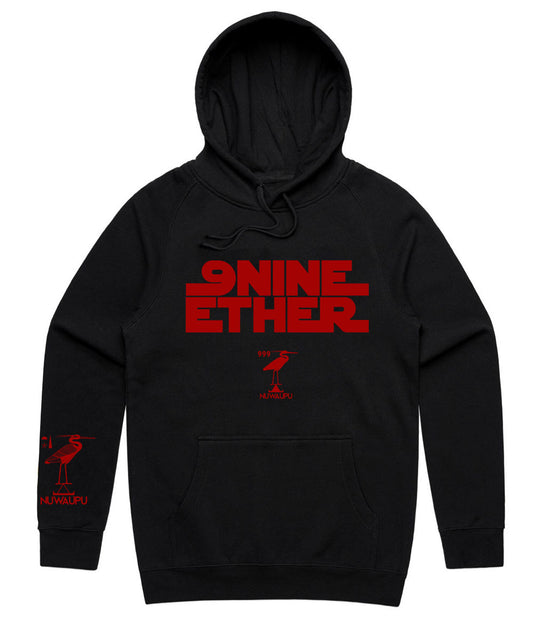 NINE ETHER 999 CREWNECK BLACK HOODIE